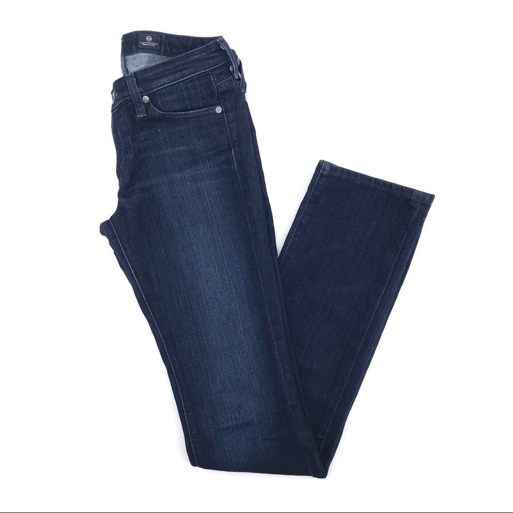 AG Adriano Goldschmied Dark Wash The Ballad Slim Boot Cut Denim Jeans - Picture 1 of 9